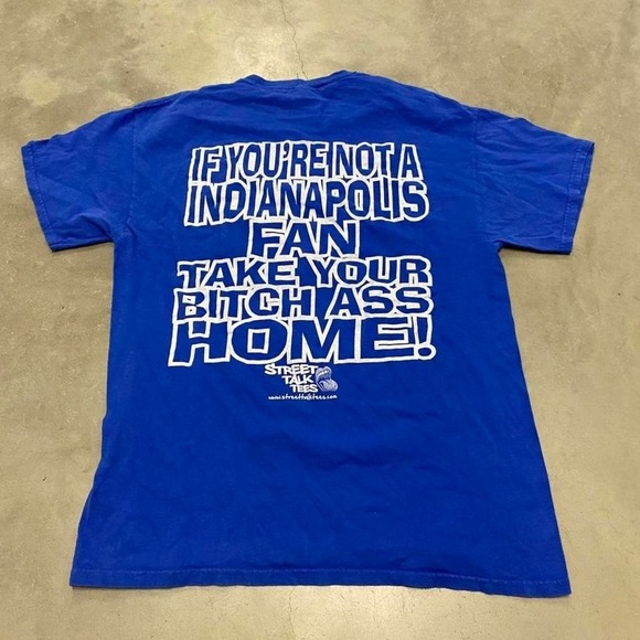 Vintage y2k 90s blue and white Andrew luck Indianapolis colts shirt - Picture 2 of 2